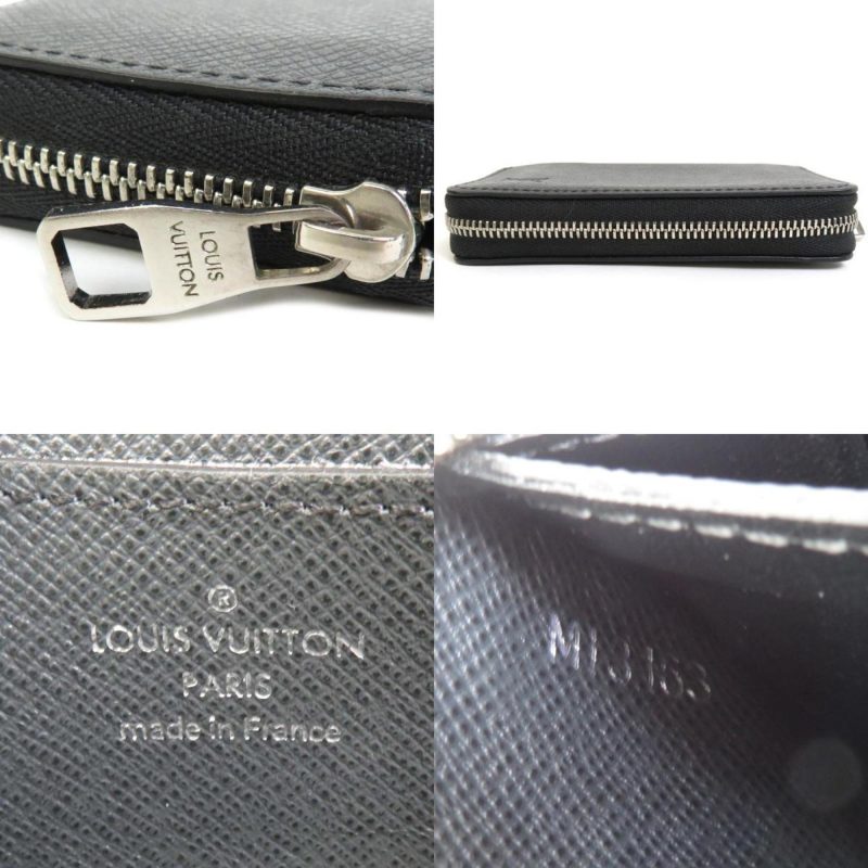 LOUIS VUITTON Coin Case Wallet Taiga Zippy Purse Ardoise Silver Men's M32832 - Logoexplore - Image 5
