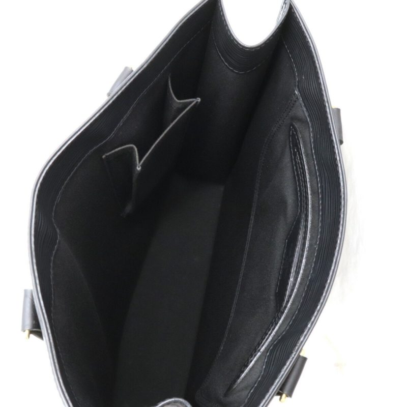 LOUIS VUITTON Epi Sac Pla PM Tote Bag Handbag Square Leather Noir Black M52742 - Logoexplore - Image 5