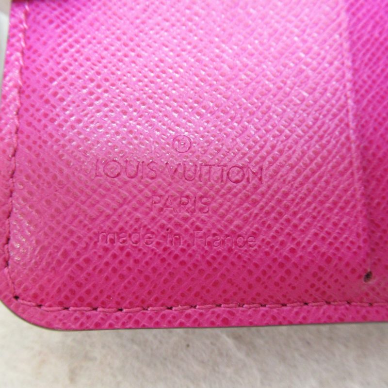 LOUIS VUITTON Compact Zip Round Wallet Brown Fuschia PVC coated canvas M95188 - Logoexplore - Image 6