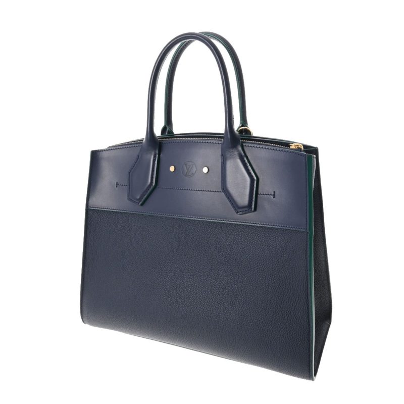 LOUIS VUITTON City Steamer MM Navy/Green Women's Leather Bag - Logoexplore - Image 2
