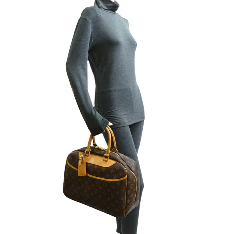LOUIS VUITTON Deauville [Bowling Vanity] Women's Handbag M47270 Monogram Ebene [Brown] - Logoexplore - Image 8