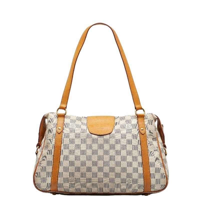 LOUIS VUITTON Damier Azur Streza PM Handbag Tote Bag N42220 White PVC Leather Ladies - Logoexplore - Image 3