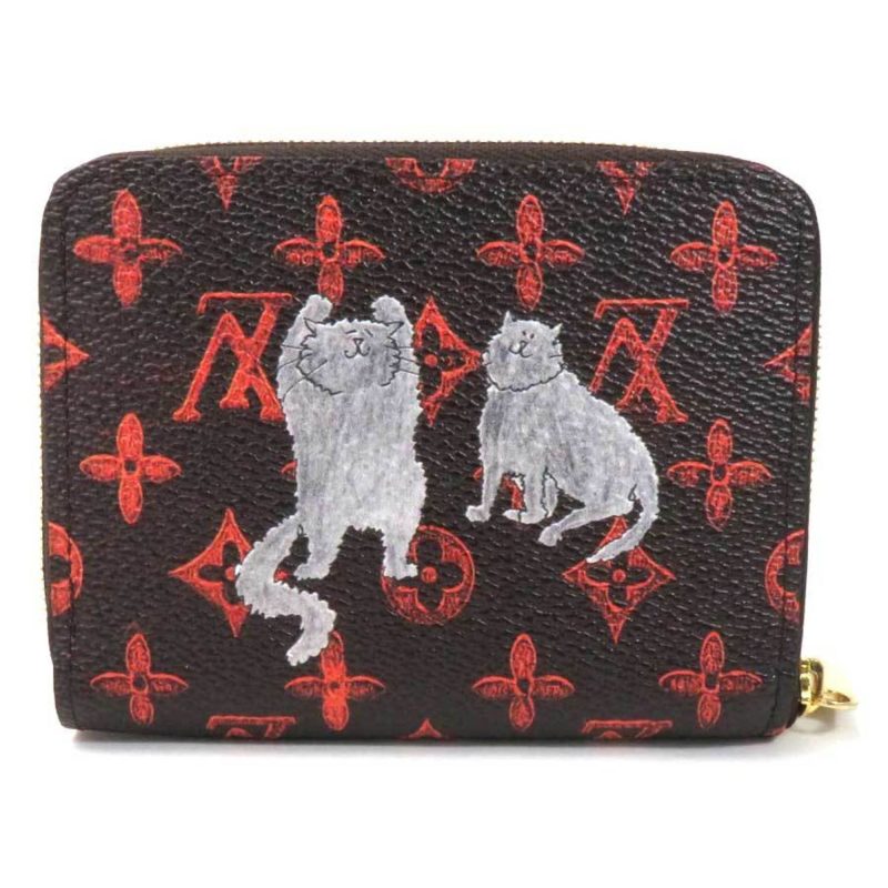 Louis Vuitton Coin Purse Card Case Catgram Grace Coddington Collaboration Zippy Marron Transformed Monogram Canvas Ladies M63883 - Logoexplore - Image 2