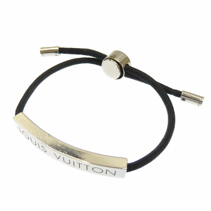 Louis Vuitton Bracelet Brasley LV Space Men's Metal Black Silver Color M67417 - Logoexplore