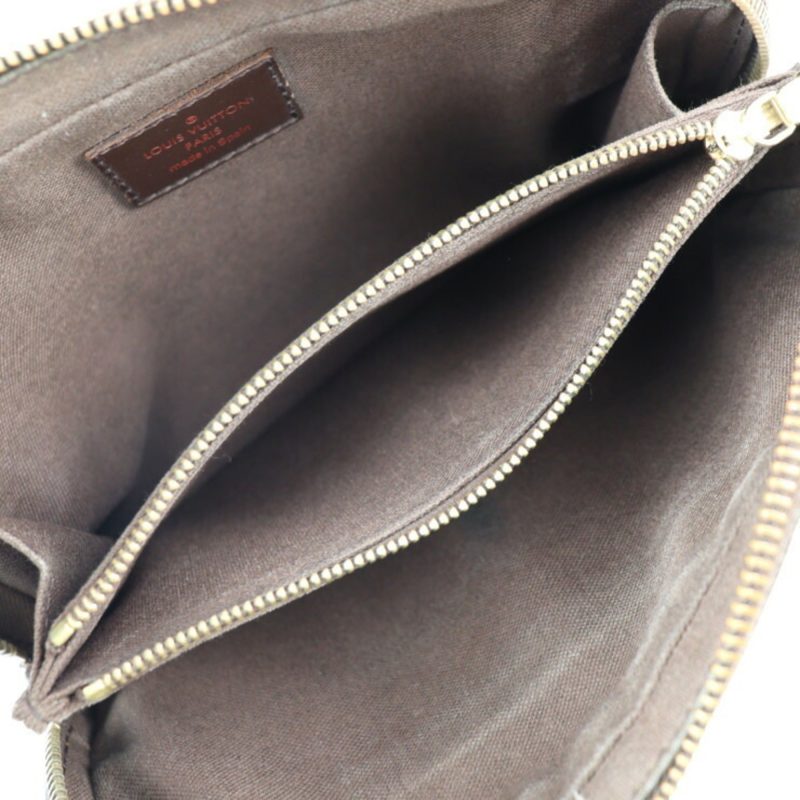 LOUIS VUITTON Bumbag Brooklyn Waist Bag N41101 Damier Canvas Ebene Gold Hardware Bronze Body Vuitton - Logoexplore - Image 9