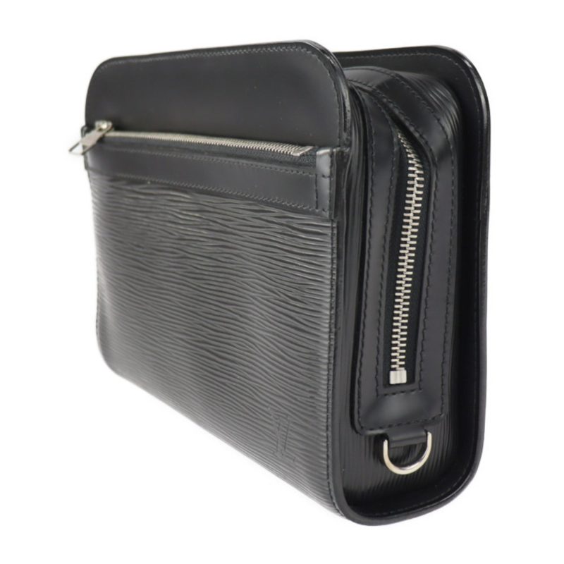 LOUIS VUITTON Epi Oche Second Bag M59362 Leather Noir Black Silver Dial Clutch Biton - Logoexplore - Image 2
