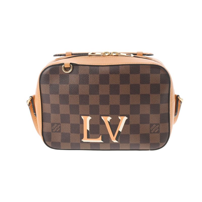 LOUIS VUITTON Damier Santa Monica Saffron N40178 Women's Canvas Shoulder Bag - Logoexplore