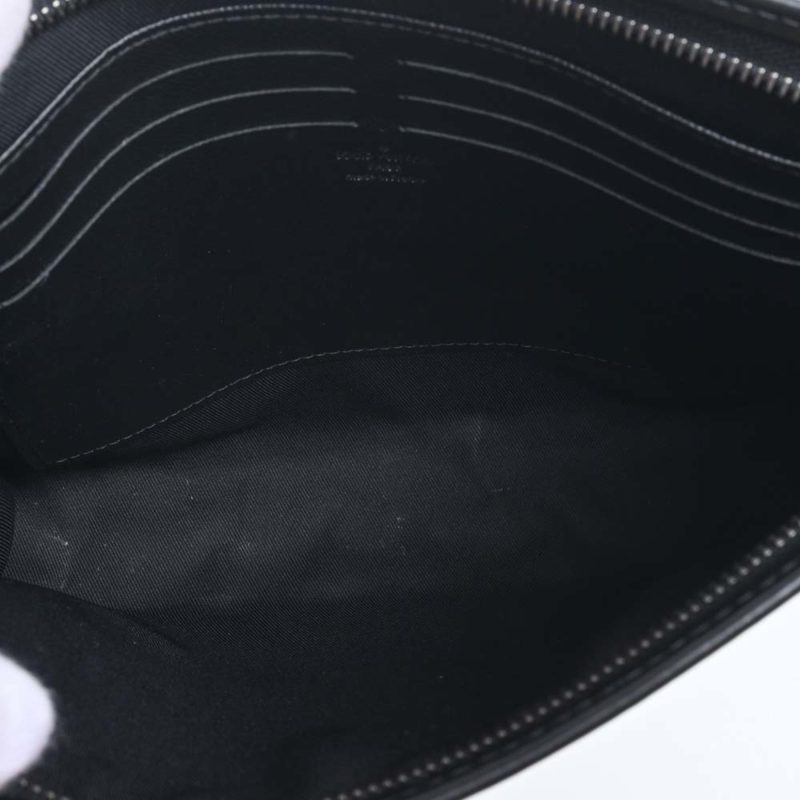LOUIS VUITTON Eclipse Pochette Voyage MM Clutch Bag Pouch M61692 Black Men's - Logoexplore - Image 5