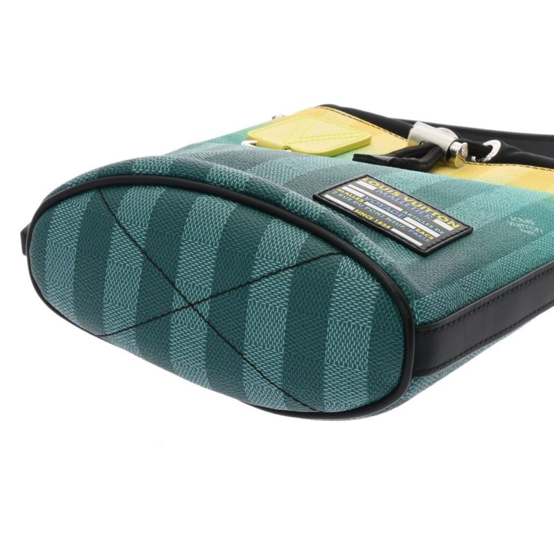 LOUIS VUITTON Damier Stripe Sac Marant Green/Yellow M59920 Shoulder Bag - Logoexplore - Image 4