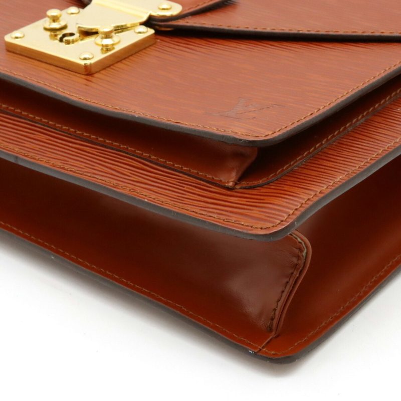 LOUIS VUITTON Epi Monceau Handbag Second Bag Shoulder Brown Kenya M52123 - Logoexplore - Image 3
