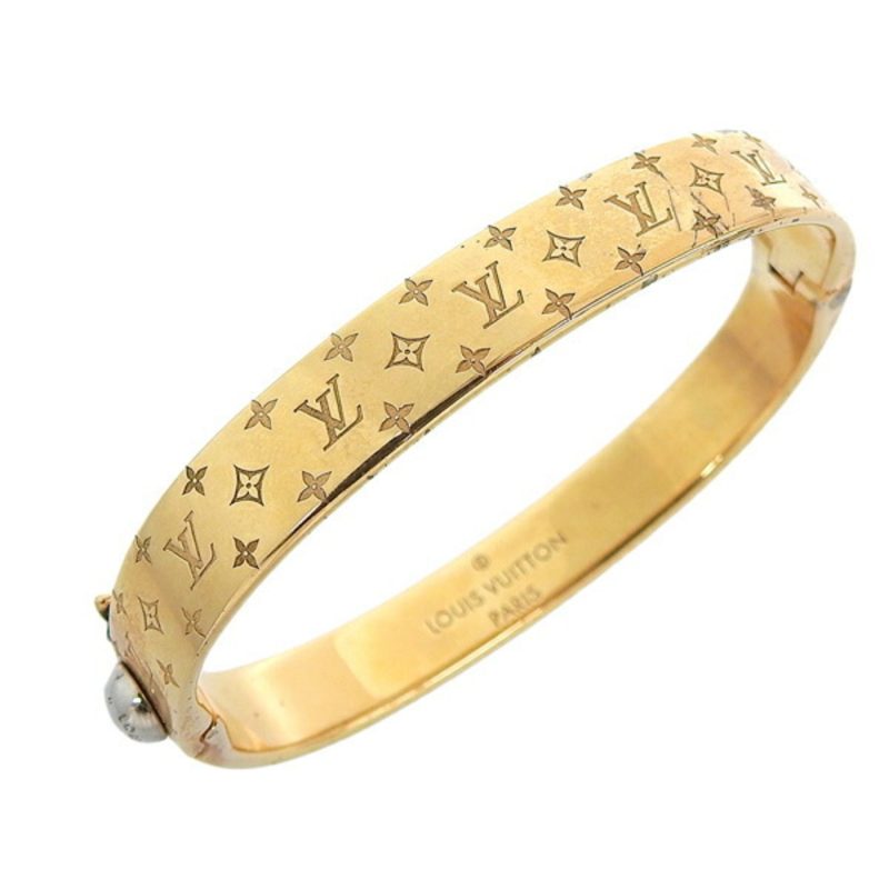 LOUIS VUITTON Cuff Nanogram Bangle #M M00254 Pink Gold Ladies - Logoexplore