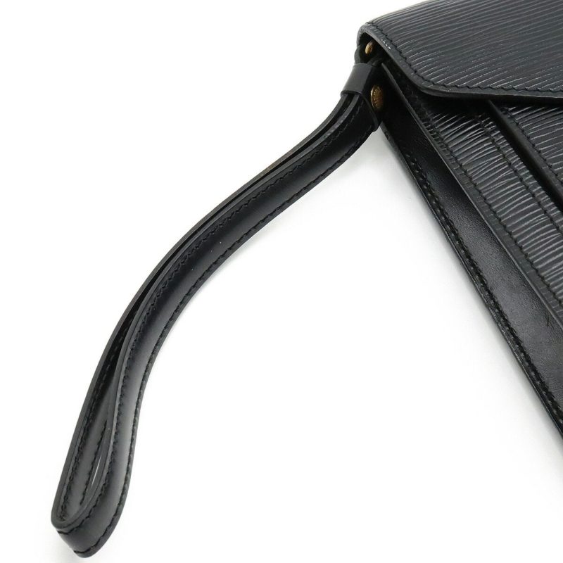 LOUIS VUITTON Epi Pochette Serie Dragonne Second Bag Noir Black Key Missing M52612 - Logoexplore - Image 4