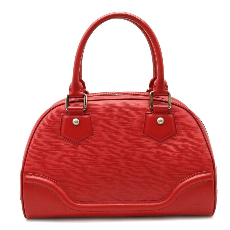 LOUIS VUITTON Epi Bowling Montaigne PM Handbag Boston Bag Leather Rouge Red M5932E - Logoexplore