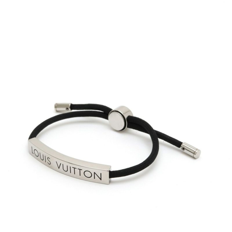 LOUIS VUITTON Bracelet LV Space Plate Metal Noir Black M00273 - Logoexplore