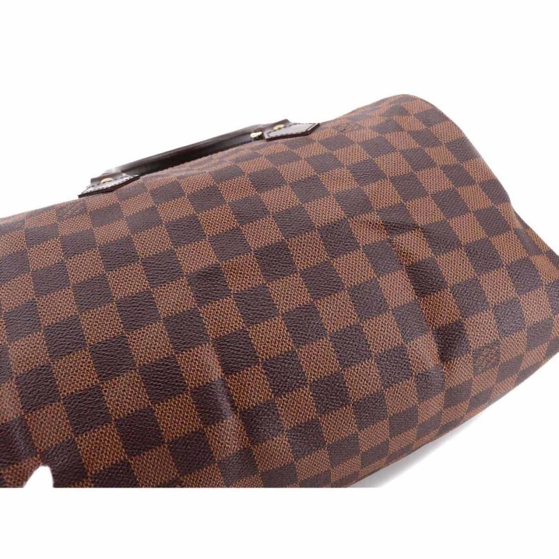 LOUIS VUITTON Damier Speedy 30 Hand Bag Ebene N41531 Brown Gold Hardware - Logoexplore - Image 9
