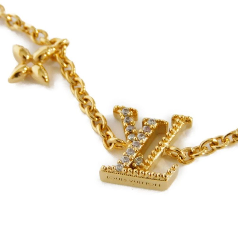 LOUIS VUITTON Bracelet LV Iconic Circle Strass Gold Monogram Flower Clear M00587 Women's Accessories Jewelry - Logoexplore - Image 4