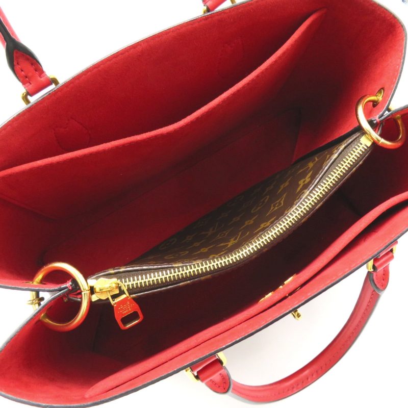 LOUIS VUITTON Flower tote Brown Red Coquelicot Monogram PVC coated canvas M43553 - Logoexplore - Image 7