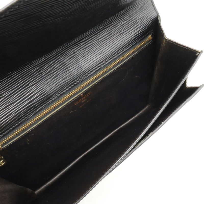 LOUIS VUITTON Epi Pochette Serie Dragonne Second Bag Noir Black Key Missing M52612 - Logoexplore - Image 5