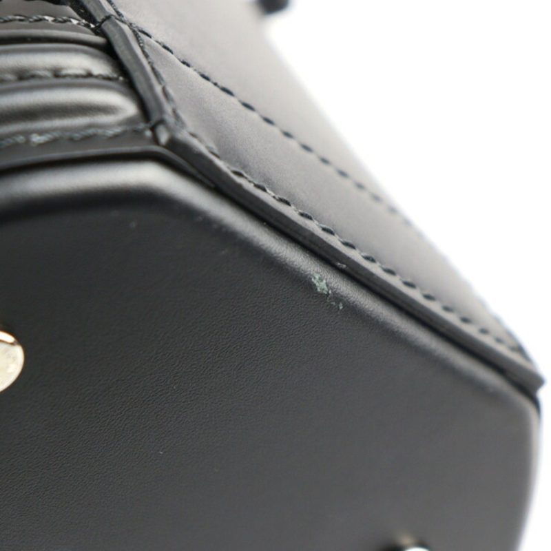 LOUIS VUITTON Cannes Monogram Lace Handbag M20363 Leather Black Vanity Bag 2WAY Shoulder - Logoexplore - Image 5