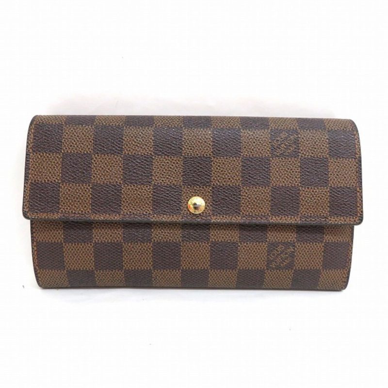 LOUIS VUITTON Damier Portefeuille Sarah N61734 Long Wallet Unisex - Logoexplore
