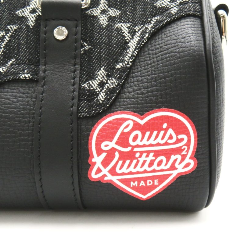 LOUIS VUITTON Drip Keepall XS Black Monogram denim denim leather M81010 - Logoexplore - Image 8