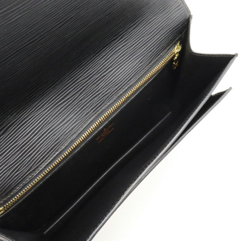 LOUIS VUITTON Epi Pochette Serie Dragonne Second Bag Noir Black Key Missing M52612 - Logoexplore - Image 5