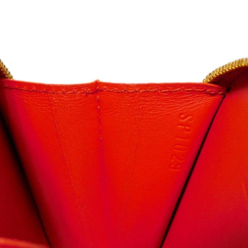 LOUIS VUITTON Coin Case Porte Monet Chapeau Embossed Patent Monogram Vernis Rose Orange Sunset M93691 Women's Wallet - Logoexplore - Image 10