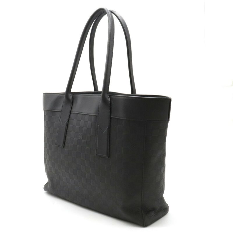 LOUIS VUITTON Damier Infini Cava Voyage Tote Bag Shoulder Leather Onyx Black N42239 - Logoexplore - Image 2
