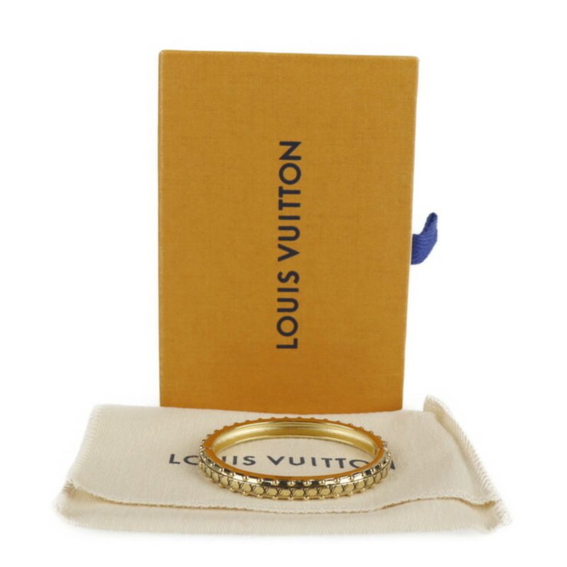 LOUIS VUITTON Brasserie Must-Have Bracelet M64515 Notation Size S Metal Gold Bangle - Logoexplore