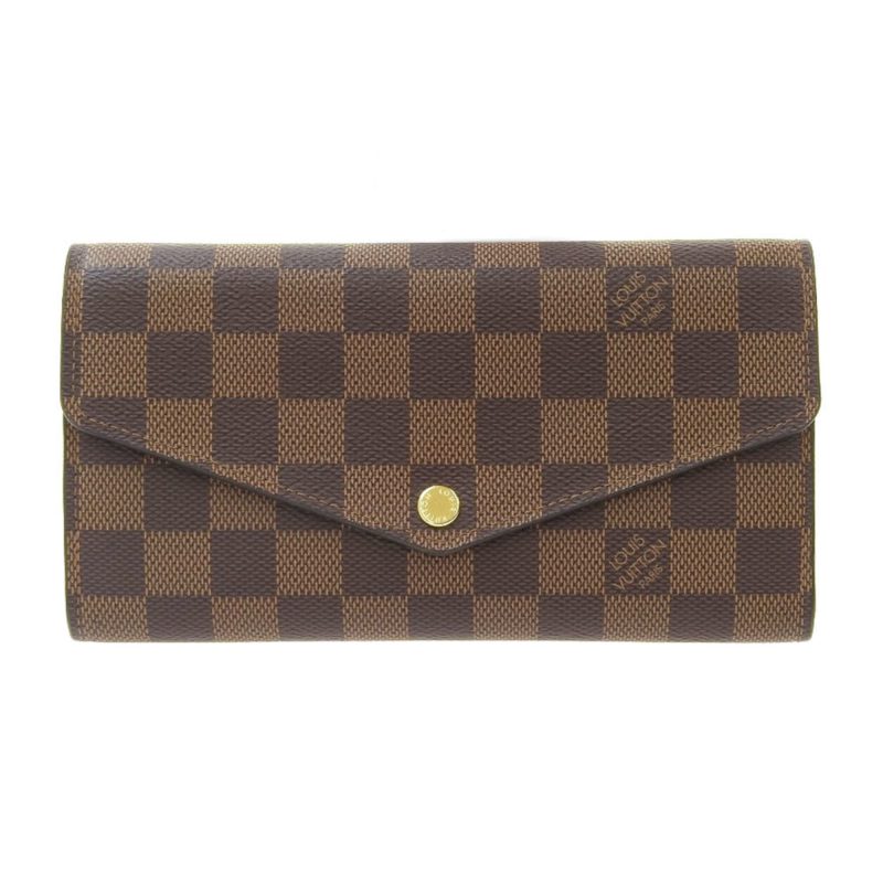 Louis Vuitton Damier Portefeuille Sarah long wallet with hook Ebene N63209 - Logoexplore