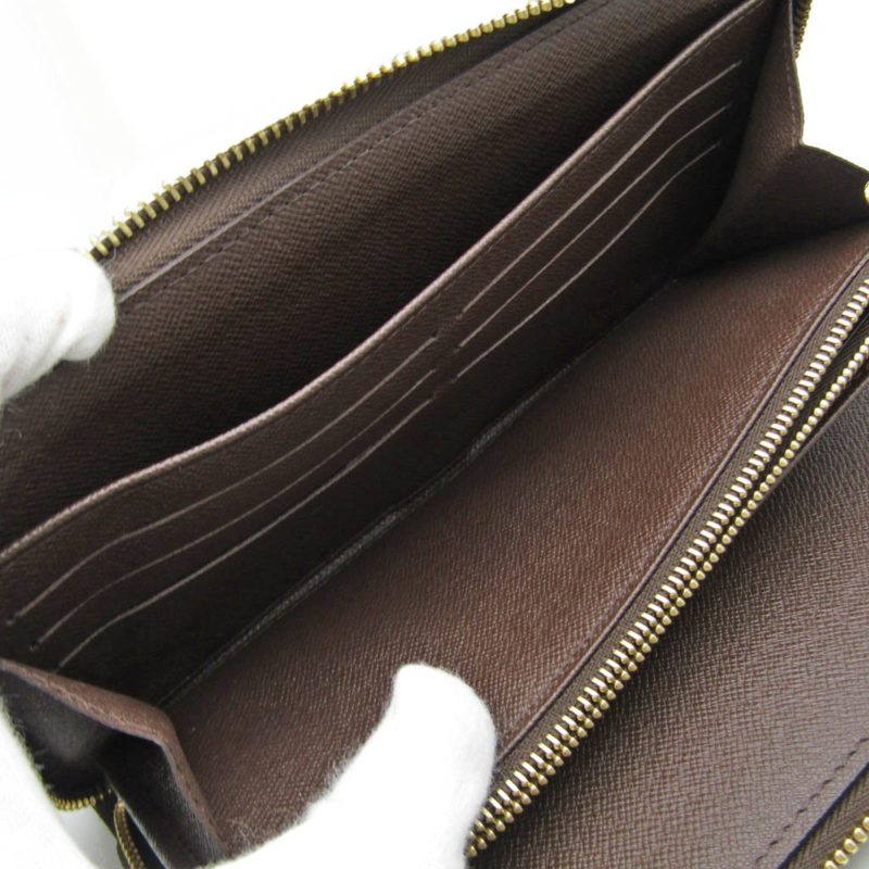 LOUIS VUITTON Damier Zippy Organizer N60003 Men,Women Damier Canvas Long Wallet [bi-fold] Ebene - Logoexplore - Image 5