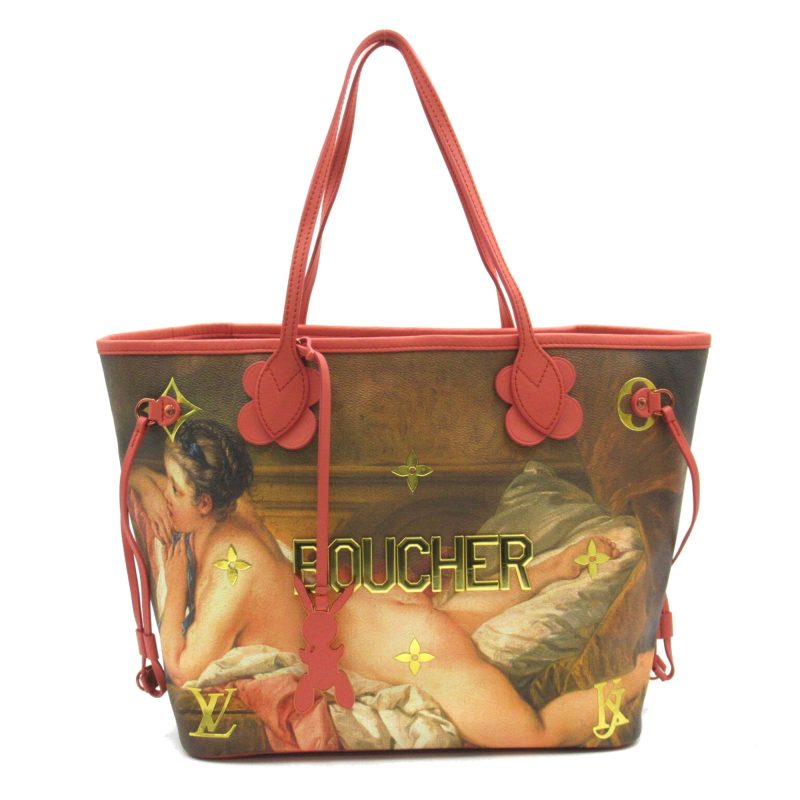 LOUIS VUITTON BOUCHER Neverfull MM Pink Beige Poppy petal Masters collection PVC coated canvas M43357 - Logoexplore - Image 2