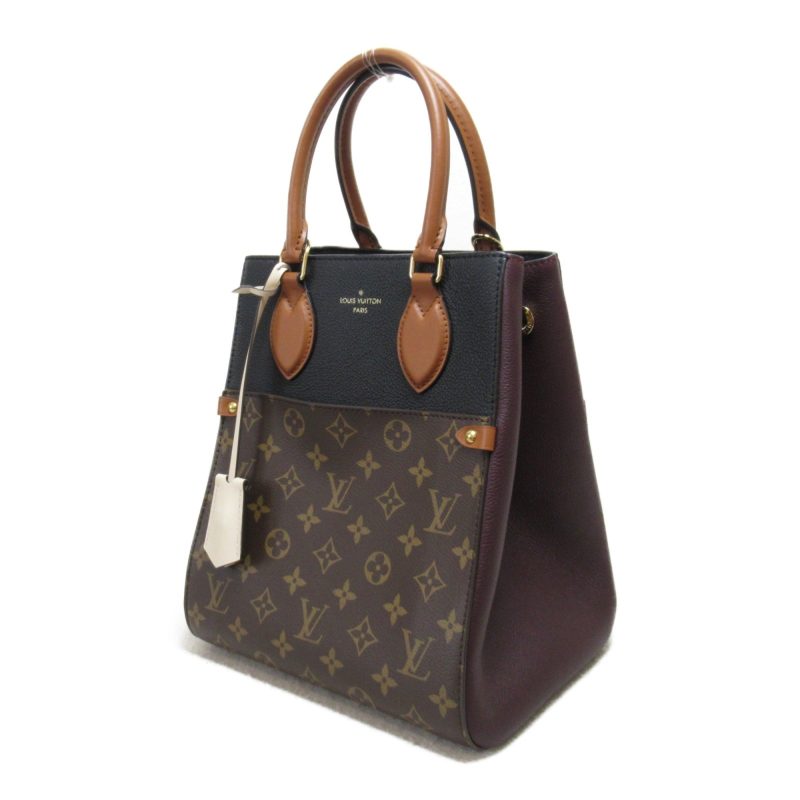 LOUIS VUITTON Fold Tote MM 2wayShoulder Bag Brown Monogram leather M45409 - Logoexplore - Image 3