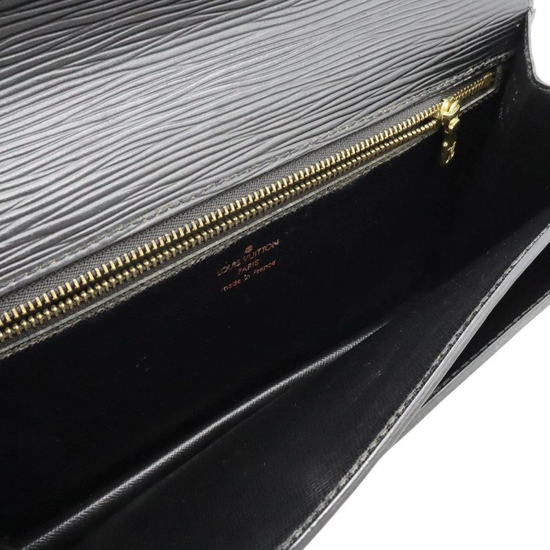 LOUIS VUITTON Epi Pochette Serie Dragonne Second Bag Noir Black Key Missing M52612 - Logoexplore - Image 5