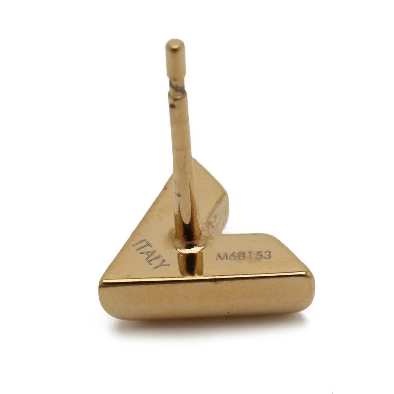 LOUIS VUITTON Essential V Earrings Gold M68153 - Logoexplore - Image 5