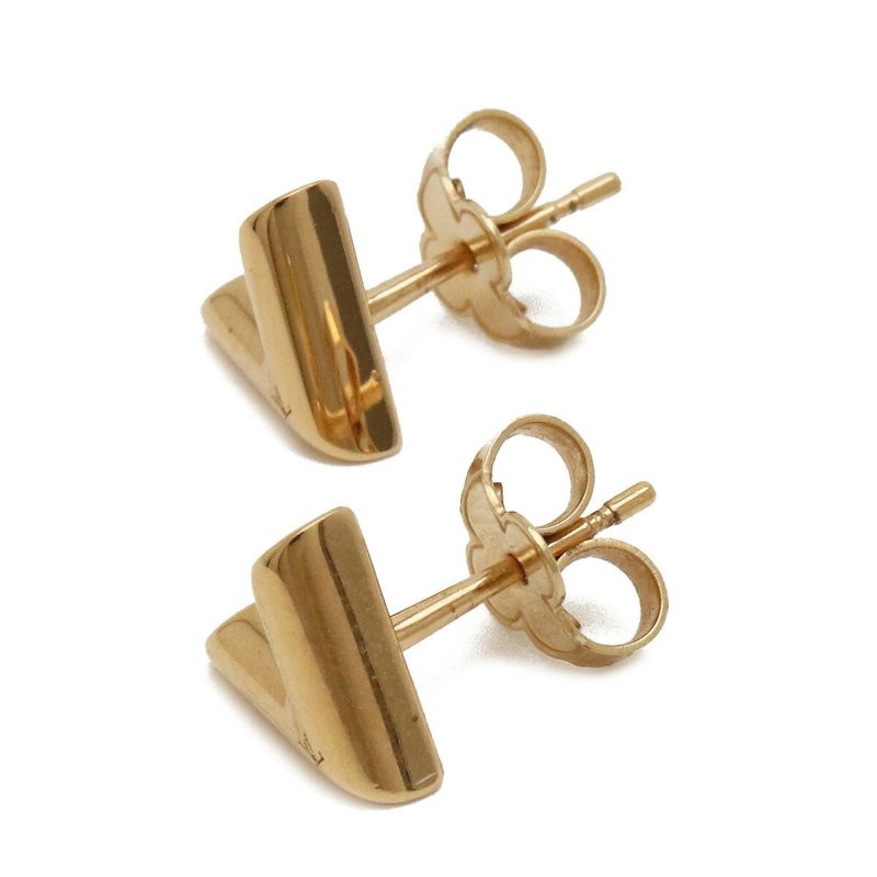 LOUIS VUITTON Essential V Earrings Gold M68153 - Logoexplore - Image 2