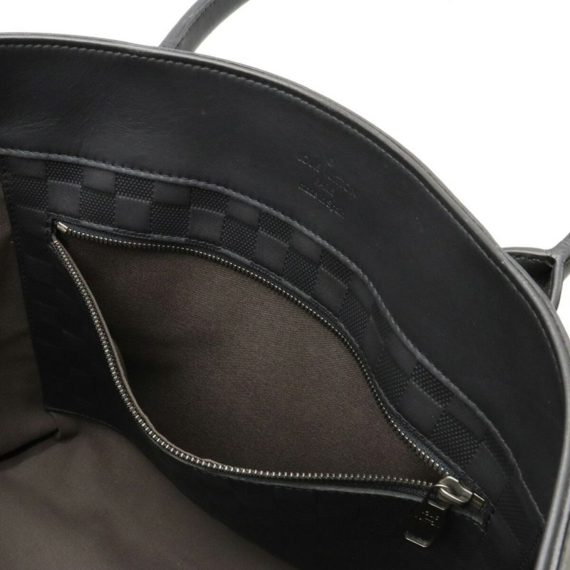 LOUIS VUITTON Damier Infini Cava Voyage Tote Bag Shoulder Leather Onyx Black N42239 - Logoexplore - Image 6