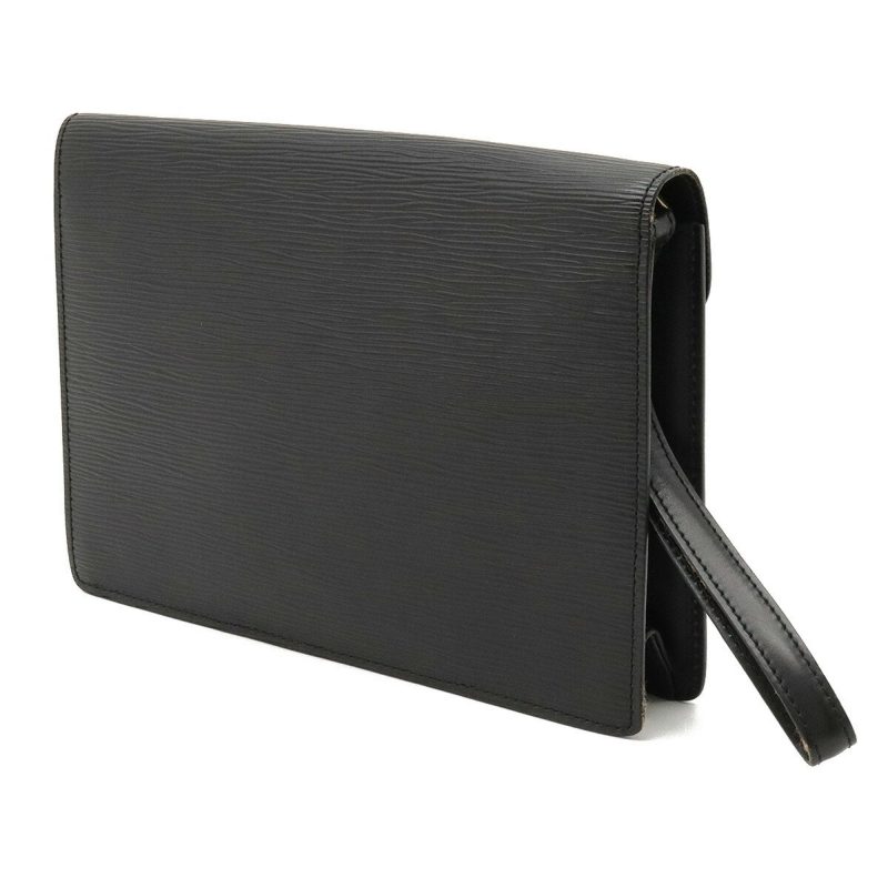 LOUIS VUITTON Epi Pochette Serie Dragonne Second Bag Noir Black Key Missing M52612 - Logoexplore - Image 2