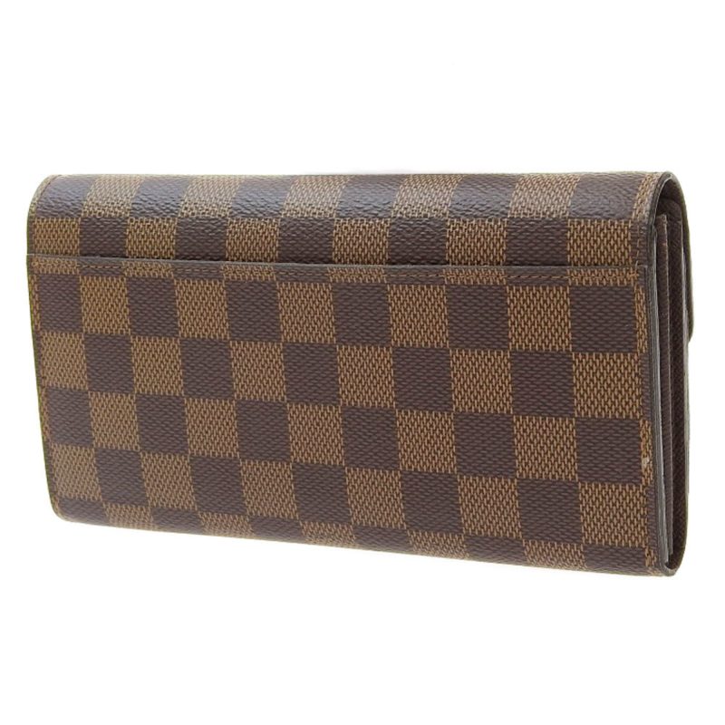 Louis Vuitton Damier Portefeuille Sarah long wallet with hook Ebene N63209 - Logoexplore - Image 2