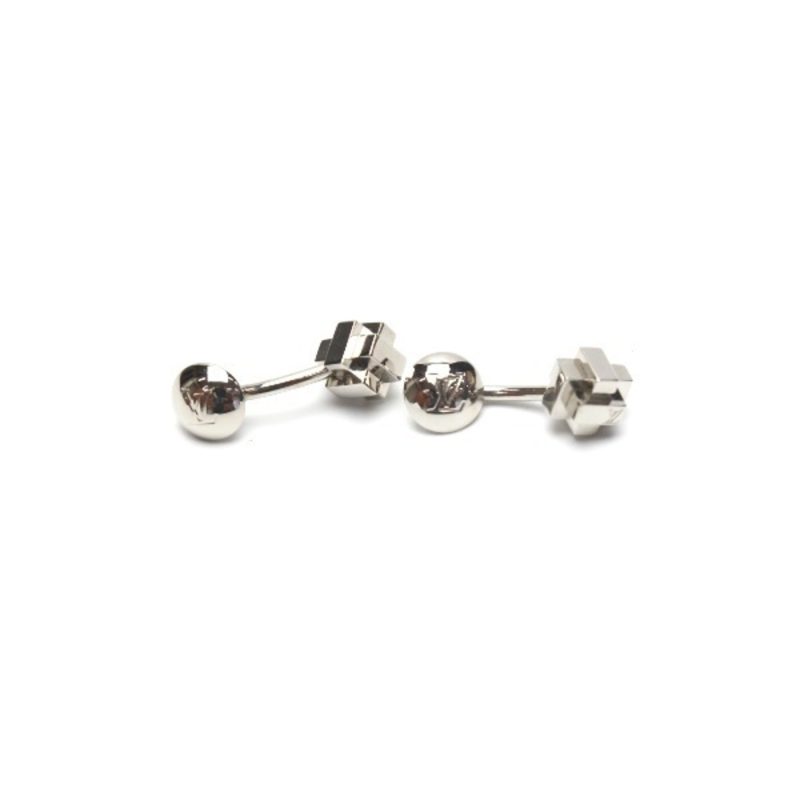 LOUIS VUITTON Cufflinks  Silver LV - Logoexplore - Image 3