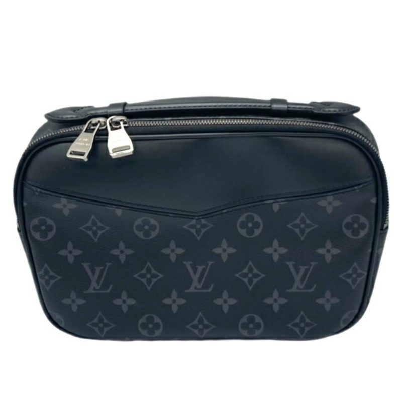 LOUIS VUITTON Bum Bag Monogram Eclipse M42906 Handbag Shoulder Body Black Women Men - Logoexplore