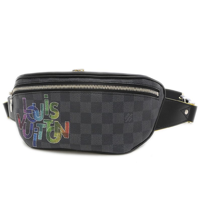 Louis Vuitton Damier Graphite Bum Bag Logo Print Body N40276 Men's - Logoexplore