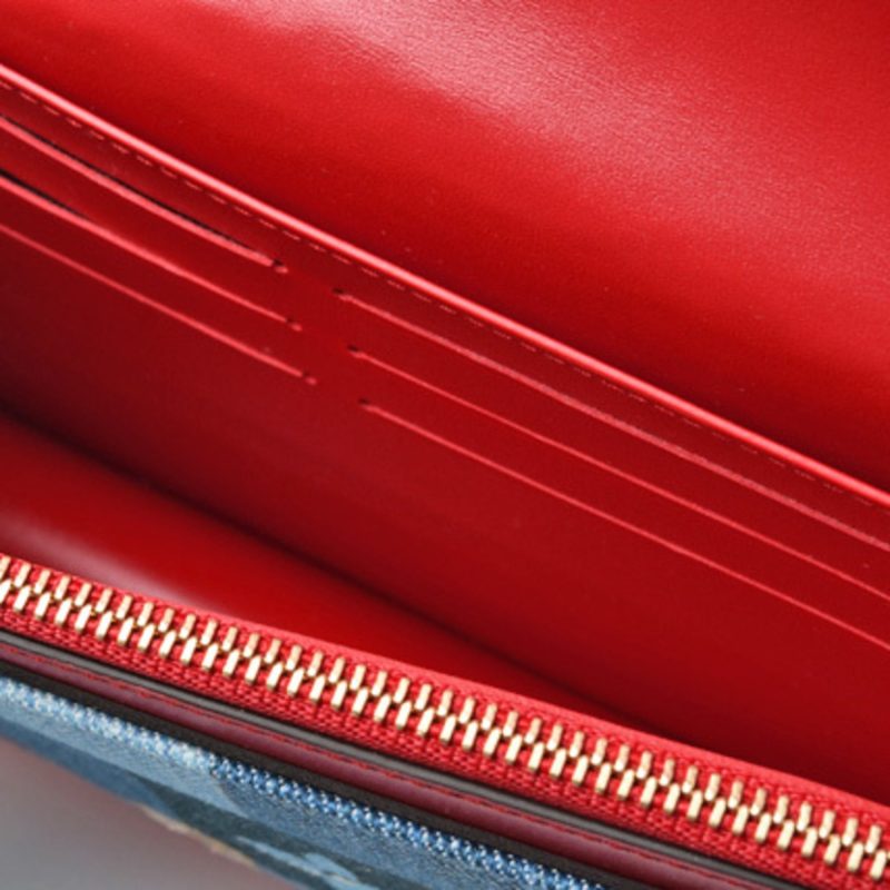 Louis Vuitton Chain Wallet Shoulder Bag LOUIS VUITTON FLORE CHAIN WALLET M69036 Denim Monogram - Logoexplore - Image 6