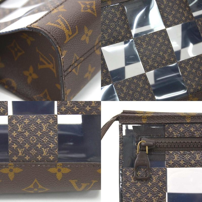LOUIS VUITTON Clutch Bag Monogram Chess Stand Pouch PVC/Monogram Canvas Brown Men's M81588 - Logoexplore - Image 4