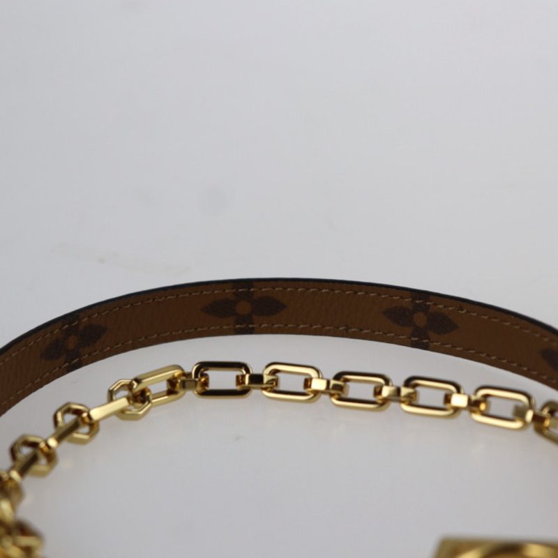 LOUIS VUITTON Chenne Dauphine Keychain M69553 Monogram Reverse Canvas Brown Gold Hardware Key Ring Bag Charm - Logoexplore - Image 7