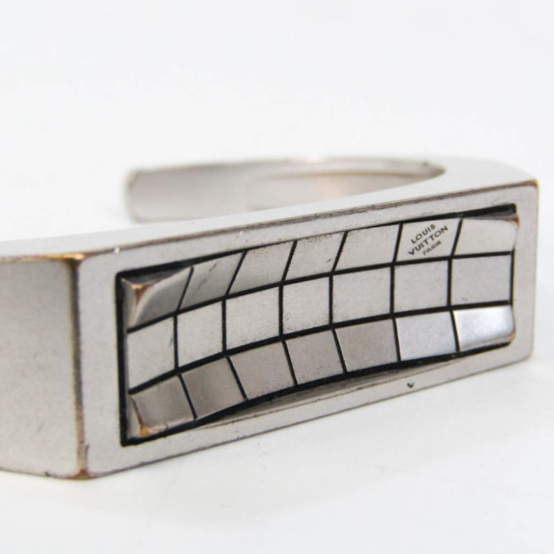 LOUIS VUITTON Damier Stainless Steel Bangle Silver - Logoexplore - Image 2