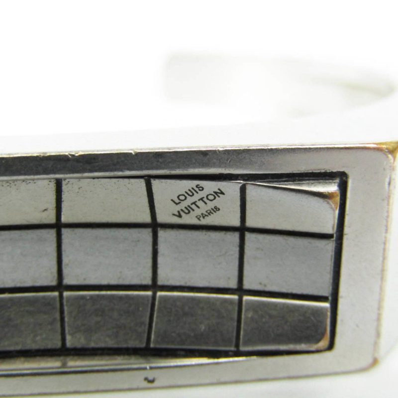 LOUIS VUITTON Damier Stainless Steel Bangle Silver - Logoexplore - Image 6