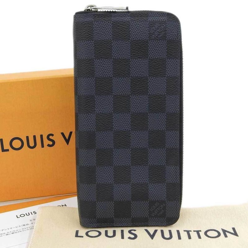 Louis Vuitton Damier Cobalt Zippy Wallet Vertical Round Zipper - Logoexplore