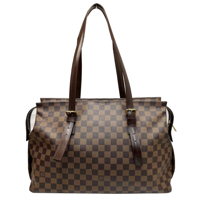 Louis Vuitton Damier Chelsea N51119 TH1088 Tote Bag Shoulder PVC Leather Brown Men's Women's - Logoexplore