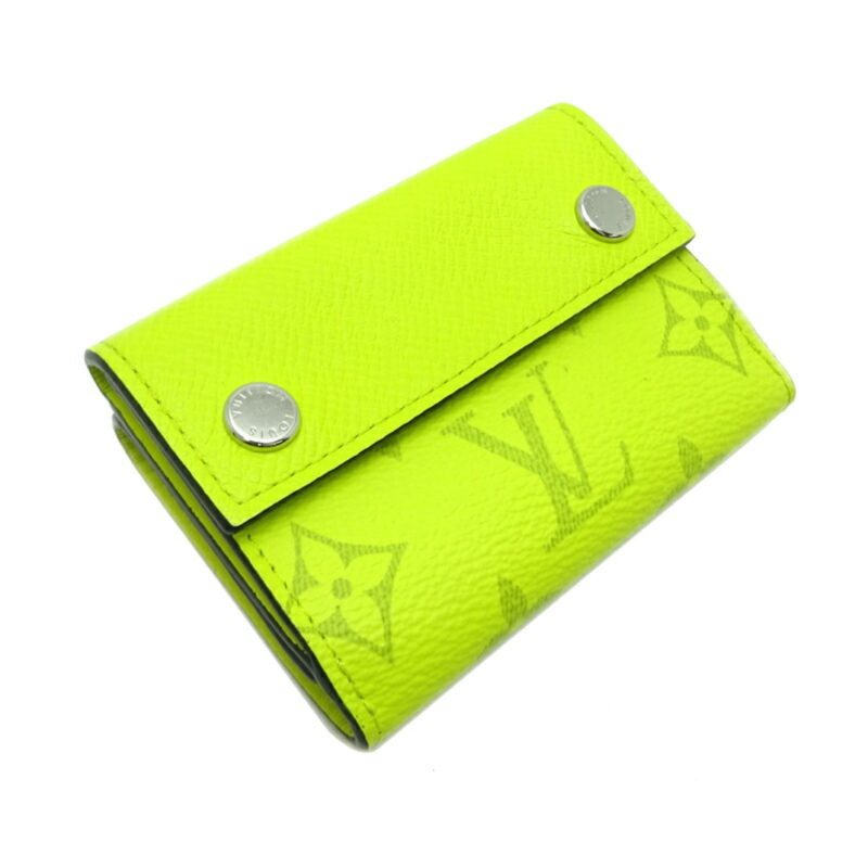 LOUIS VUITTON Discovery Women's/Men's Tri-fold Wallet M67629 Taigarama Jaune [Yellow] - Logoexplore - Image 3